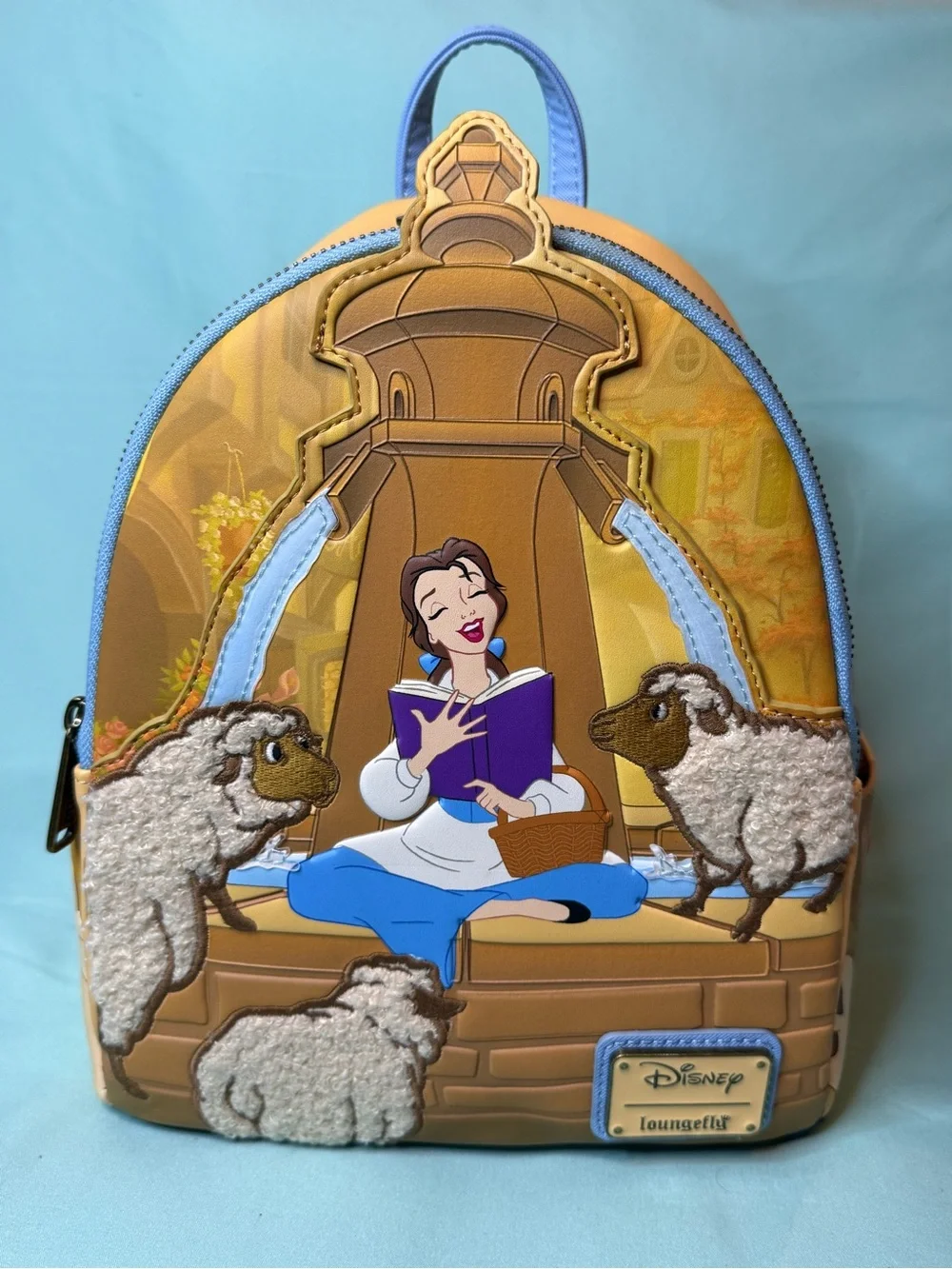 Loungefly x Disney RARE Beauty & The Beast Belle Fountain Sheep Backpack